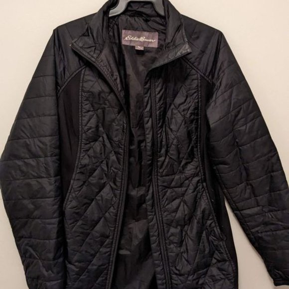 Eddie Bauer dark blue quilted outdoor jacket (S) - Picture 1 of 7